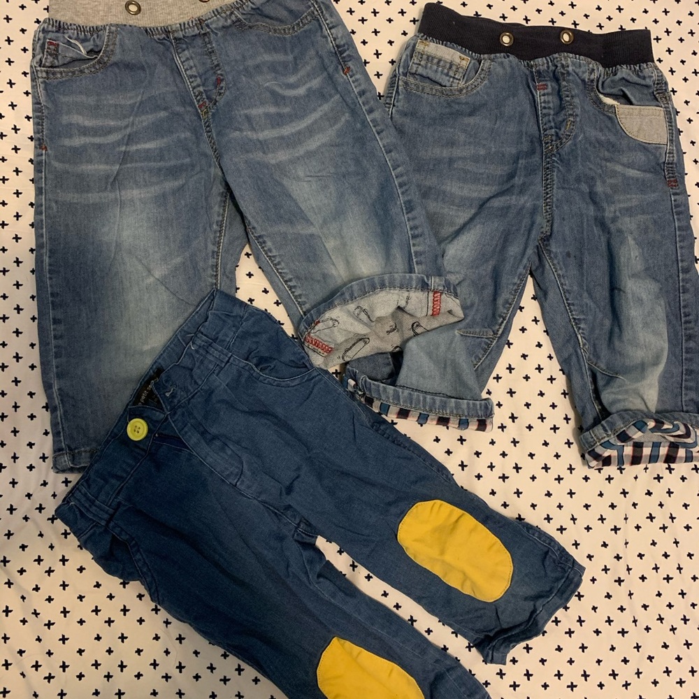 Boy jean shorts set of 3 (below the knees)
